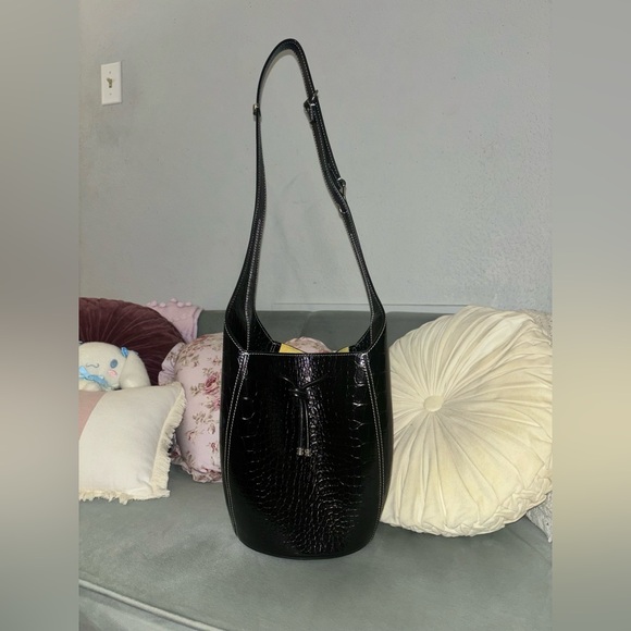 Tory Burch Embossed Bucket Bag - Picture 3 of 16
